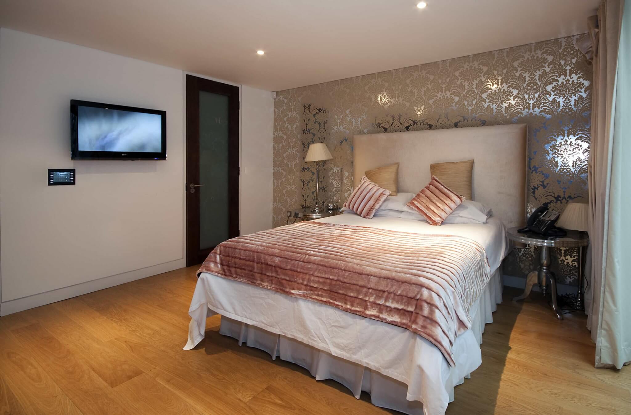 Bedroom AV System with Crestron Touchpanel